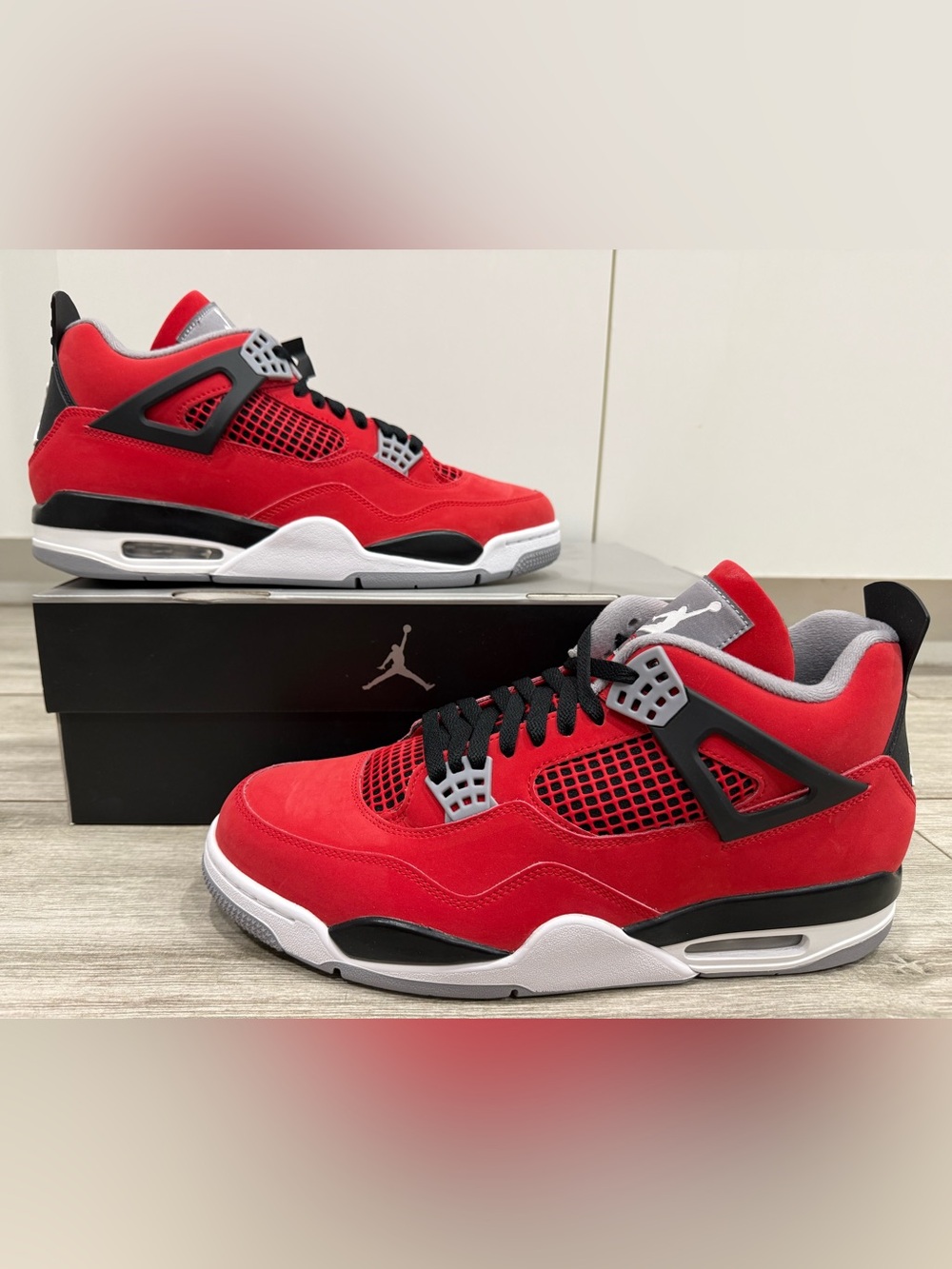 2026 Jordan 4 Retro Toro Bravo FQ8138-600 Fire Red White Black Cement Grey Sz 12